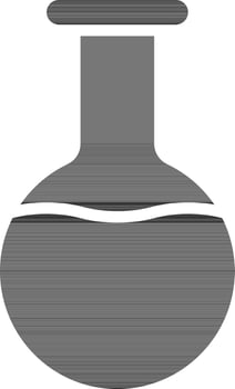 Round Bottom Flask Icon In Glyph Style. vector