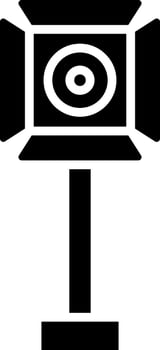 Studio Or Camcorder Light Icon In Glyph Style. vector