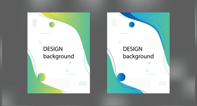 Colorful template flyer with gradient color. Design with shape art. vector