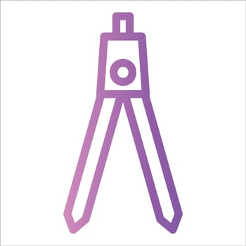 compass in flat design style vector