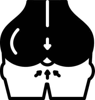 solid icon for anus vector