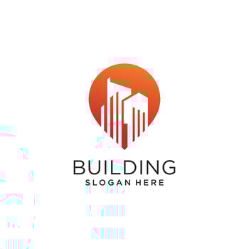 Building logo vector with modern kreative and unique style