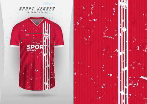 Sports background for jersey, soccer jersey, running jersey, racing jersey, pattern, red, white straight stripe with design. vector