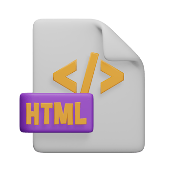 HTML 3d render cute icon illustration folder file format png