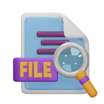 read file 3d render cute icon illustration folder file format png