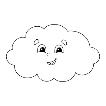 Coloring page for kids. Digital stamp. Cartoon style character. Isolated on white background. Vector illustration.