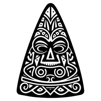 Polynesian elements, icon, glyph, vector, isolate, silhouette, totem, tattoo vector