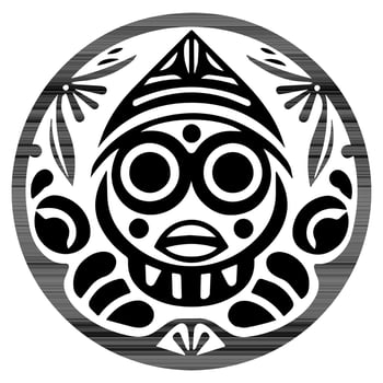 Polynesian elements, icon, glyph, vector, isolate, silhouette, totem, tattoo vector