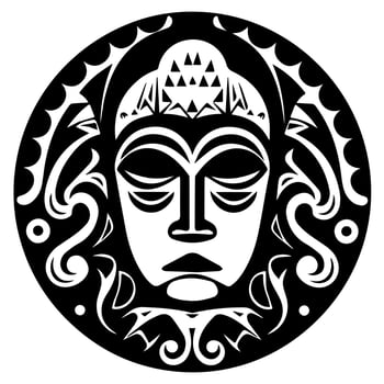Polynesian elements, icon, glyph, vector, isolate, silhouette, totem, tattoo vector