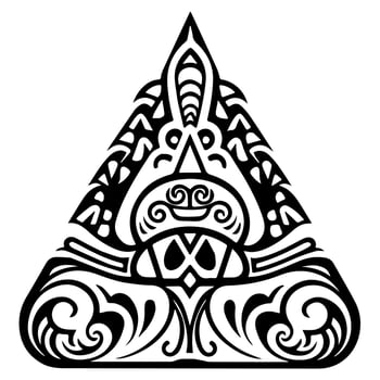 Polynesian elements, icon, glyph, vector, isolate, silhouette, totem, tattoo vector