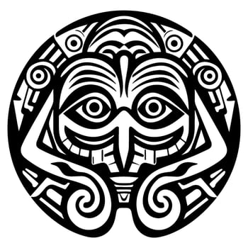 Polynesian elements, icon, glyph, vector, isolate, silhouette, totem, tattoo vector