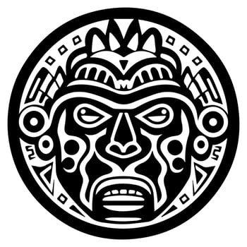 Polynesian elements, icon, glyph, vector, isolate, silhouette, totem, tattoo vector