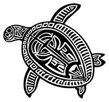 set of Polynesian elements, icon, glyph, vector, isolate, silhouette, totem, tattoo vector