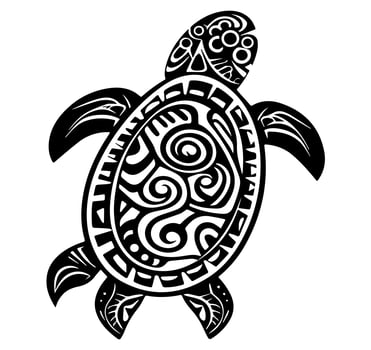 set of Polynesian elements, icon, glyph, vector, isolate, silhouette, totem, tattoo vector