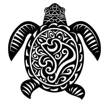 set of Polynesian elements, icon, glyph, vector, isolate, silhouette, totem, tattoo vector