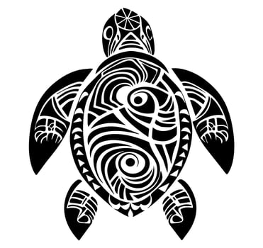 set of Polynesian elements, icon, glyph, vector, isolate, silhouette, totem, tattoo vector