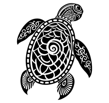 set of Polynesian elements, icon, glyph, vector, isolate, silhouette, totem, tattoo vector