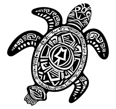 set of Polynesian elements, icon, glyph, vector, isolate, silhouette, totem, tattoo vector