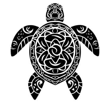 set of Polynesian elements, icon, glyph, vector, isolate, silhouette, totem, tattoo vector