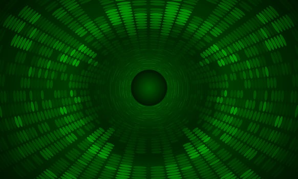Modern Holographic Eye on Technology Background vector