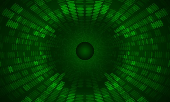 Modern Holographic Eye on Technology Background vector