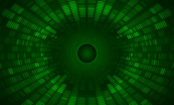 Modern Holographic Eye on Technology Background vector