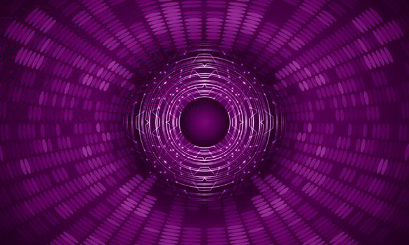 Modern Holographic Globe on Technology Background vector