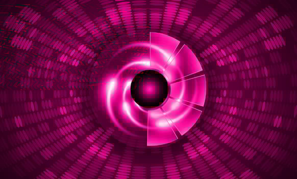 Modern Holographic Globe on Technology Background vector