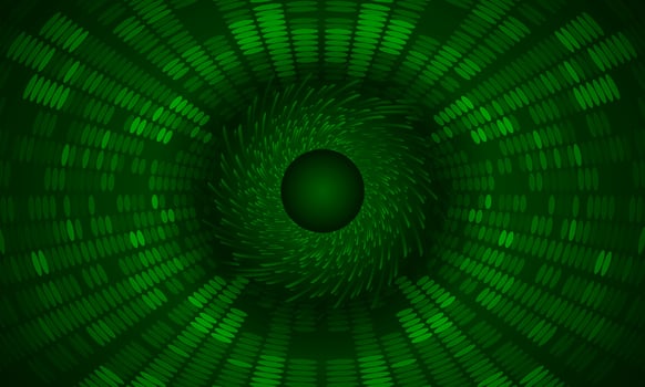 Modern Holographic Globe on Technology Background vector