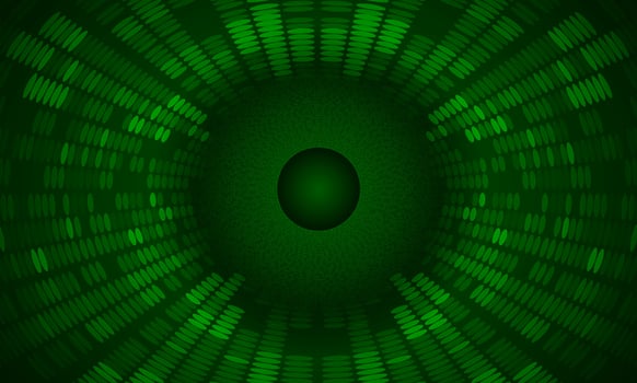 Modern Holographic Globe on Technology Background vector
