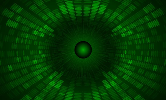 Modern Holographic Globe on Technology Background vector