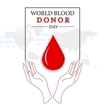 illustration vector graphic of Hands saving blood drop