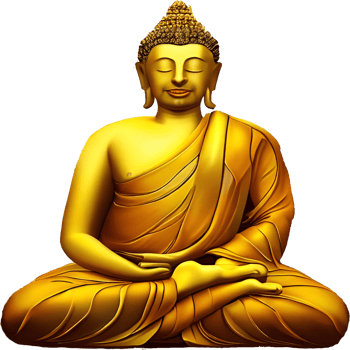 Golden Buddha Statue generative with AI png