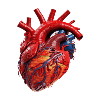 Detailed Heart Anatomy Illustration generative with AI png