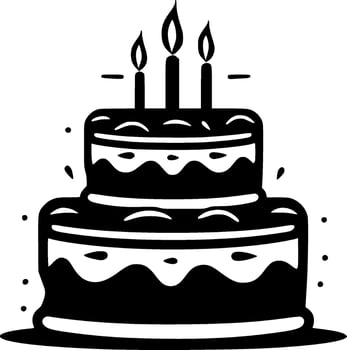 Birthday - Minimalist and Flat Logo - Vector illustration