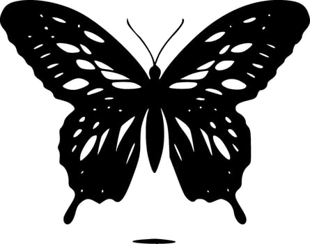 Butterfly, Black and White Vector illustration