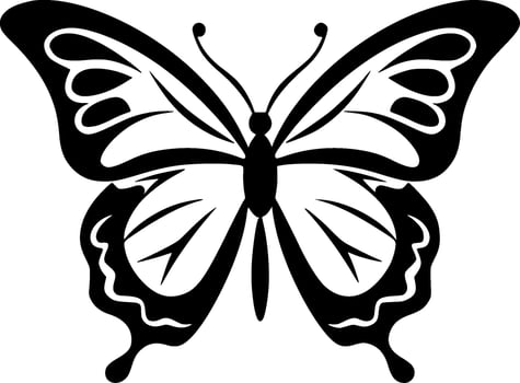 Butterfly, Minimalist and Simple Silhouette - Vector illustration