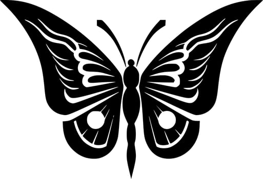 Butterfly, Minimalist and Simple Silhouette - Vector illustration