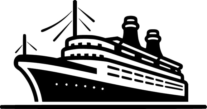 Cruise, Minimalist and Simple Silhouette - Vector illustration