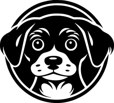 Dog, Minimalist and Simple Silhouette - Vector illustration