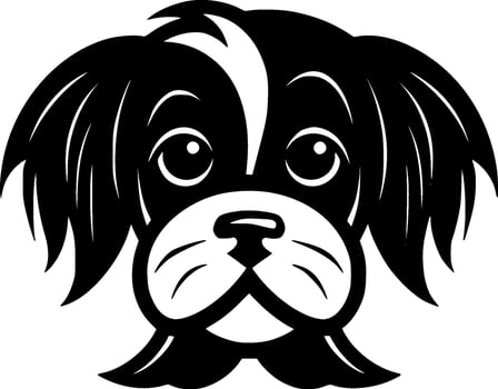 Dog, Black and White Vector illustration