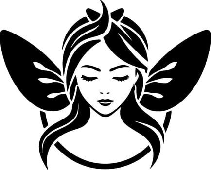 Fairy - Minimalist and Flat Logo - Vector illustration