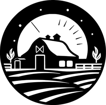 Farm, Minimalist and Simple Silhouette - Vector illustration