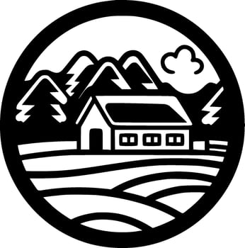 Farm - Minimalist and Flat Logo - Vector illustration