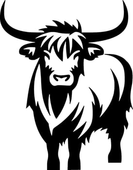 Highland Cow - High Quality Vector Logo - Vector illustration ideal for T-shirt graphic