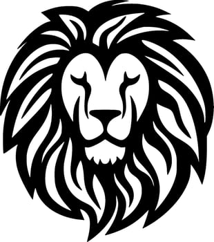 Lion, Minimalist and Simple Silhouette - Vector illustration