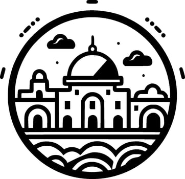 Mexico, Black and White Vector illustration