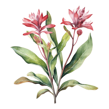 Watercolor botanical illustration on transparent background. png