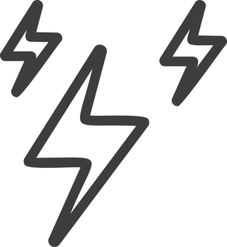 bolt thin line icon, Weather icon set. png