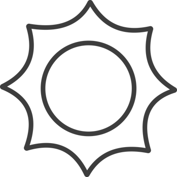 sun thin line icon, Weather icon set. png